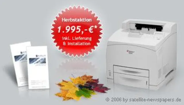 Bild: Goldene Herbsttage - Mit dem Laub fallen die Preise: Zeitungsdrucker zum Aktionspreis. Die großen Tagesblätter der Welt einfach im Hotel ausdrucken.