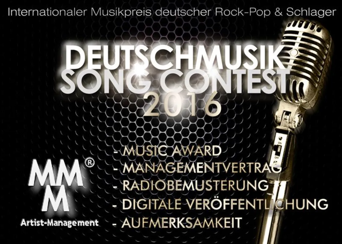 Deutschmusik Song Contest 2016: Managementvertrag für Sieger