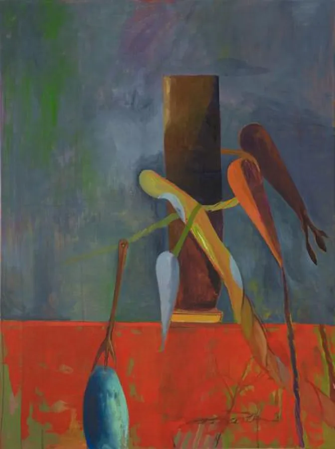 Victor Berezovsky . Pillar, 2013, Öl auf Leinen, 160 x 120 cm