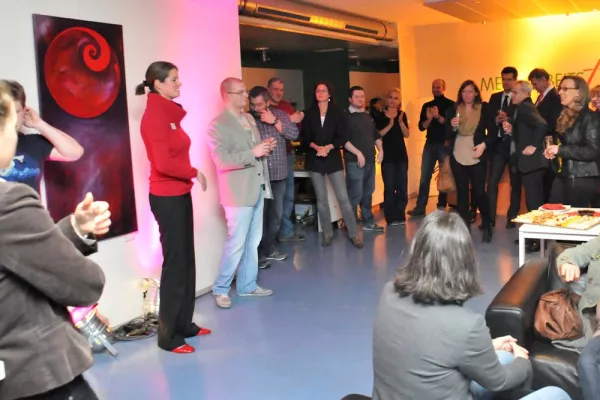 Bild: Galerie-Einweihung bei Jubiläumsfeier vom Businesscenter Mein Arbeits(t)raum