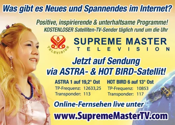 Bild: Supreme Master Television per Satellit jetzt auch auf Astra 19,2° Ost zu empfangen