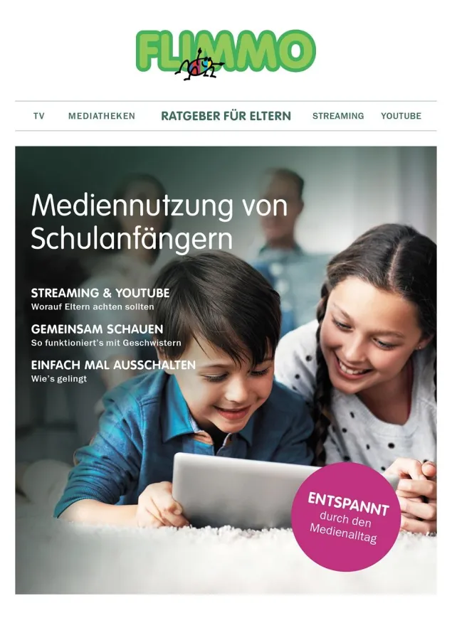 FLIMMO-Special für Eltern von Schulanfängern
