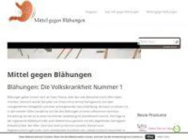 Bild: Ratschläge, Tipps und Kaufempfehlungen um Blähungen zu bekämpfen auf mittel-gegen-blähungen.de