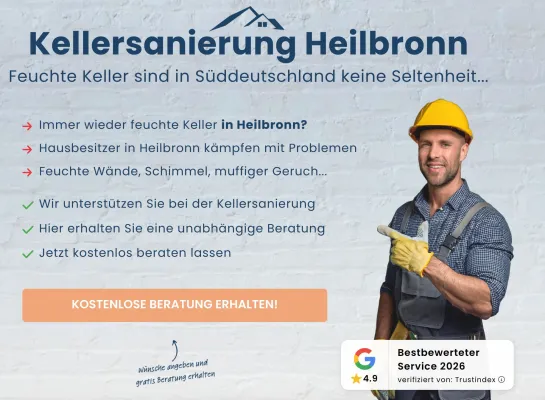 Bild: Schimmelsporen und Bausubstanzschäden: WTA-zertifizierter Fachbetrieb für Kellersanierung in Heilbronn