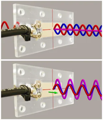 Bild: Abrupt motion sharpens x-ray pulses