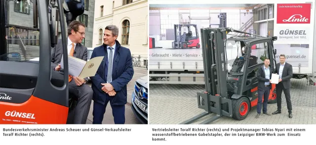 Bild: Günsel Fördertechnik erhält von BMVI Fördermittel für wasserstoffbetriebene Flurförderzeuge