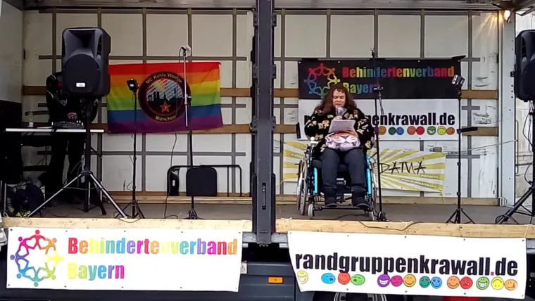 Randgruppenkrawall-Behindertenprotest Bild: Randgruppenkrawall-Behindertenprotest