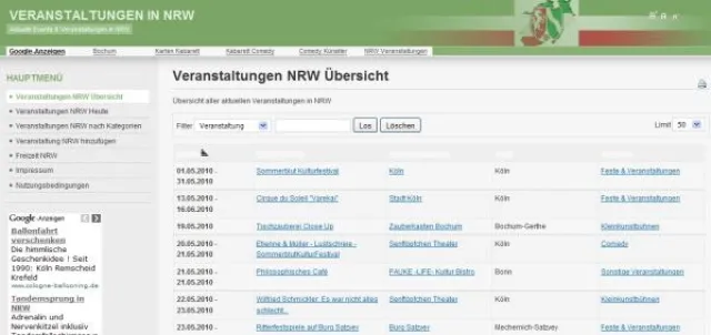 Bild: Veranstaltungen in NRW