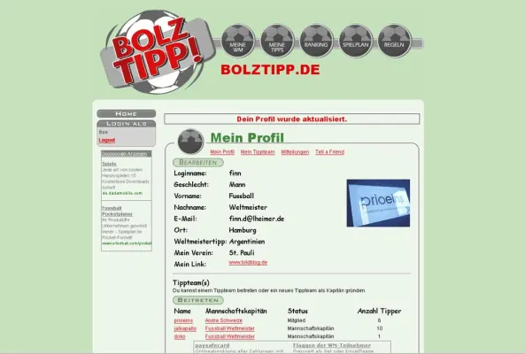 Bild: Tippspiel Portal für WM-Tipper und Tippgemeinschaften zur Fußball Weltmeisterschaft