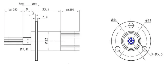 Bild: Gekapselte Schleifringe: Kleine Bauform aber hohe Ströme und viele Pole