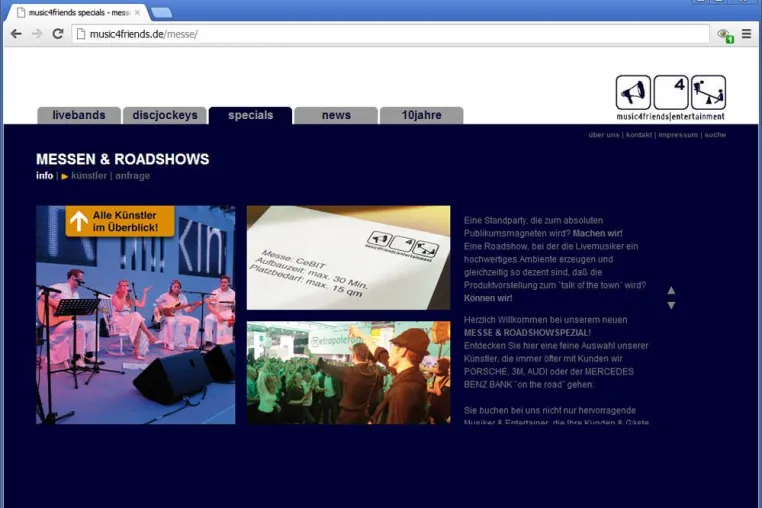 Bild: music4friends mit neuem Messe und Roadshow Spezial
