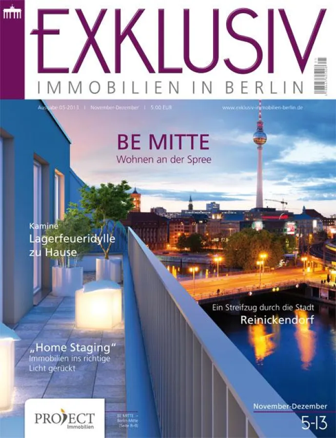 Das Magazin Exklusiv - Immobilien in Berlin mit detailliertem Verzeichnis aktueller Neubauprojekte