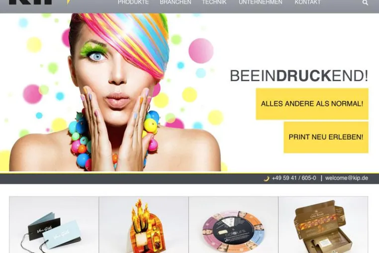 Druckerei KIP mit neuem Internetauftritt online Bild: Druckerei KIP mit neuem Internetauftritt online