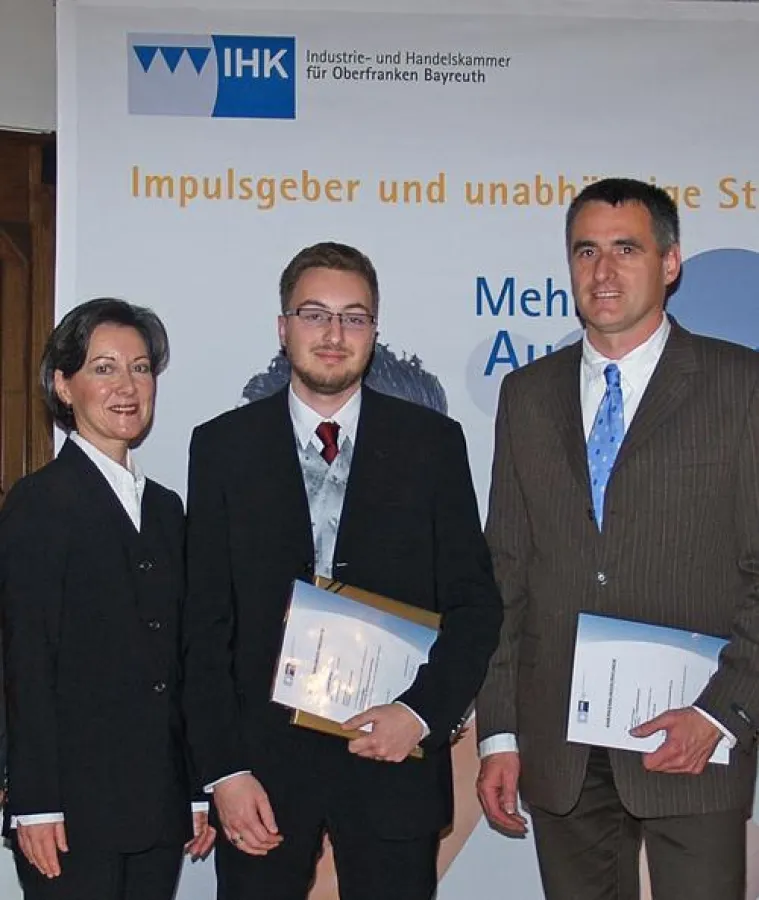 von links nach rechts Petra Platzgummer-Martin, Dominik Scholz, Dieter Hummer (Stadt Forchheim)