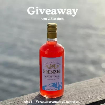 FRENZEL startet festliches Instagram-Gewinnspiel: Zwei Flaschen FRENZEL Grapefruit zu gewinnen! Bild: FRENZEL startet festliches Instagram-Gewinnspiel: Zwei Flaschen FRENZEL Grapefruit zu gewinnen!