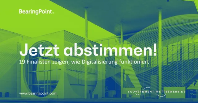 Digitale Verwaltung: Finalisten des 19. eGovernment-Wettbewerbs zeigen wie es geht / Online-Voting gestartet Bild: Digitale Verwaltung: Finalisten des 19. eGovernment-Wettbewerbs zeigen wie es geht / Online-Voting gestartet