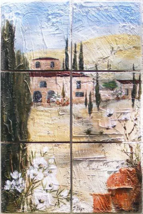 La Casa, im mediterranen Stil,  65 x 100 cm