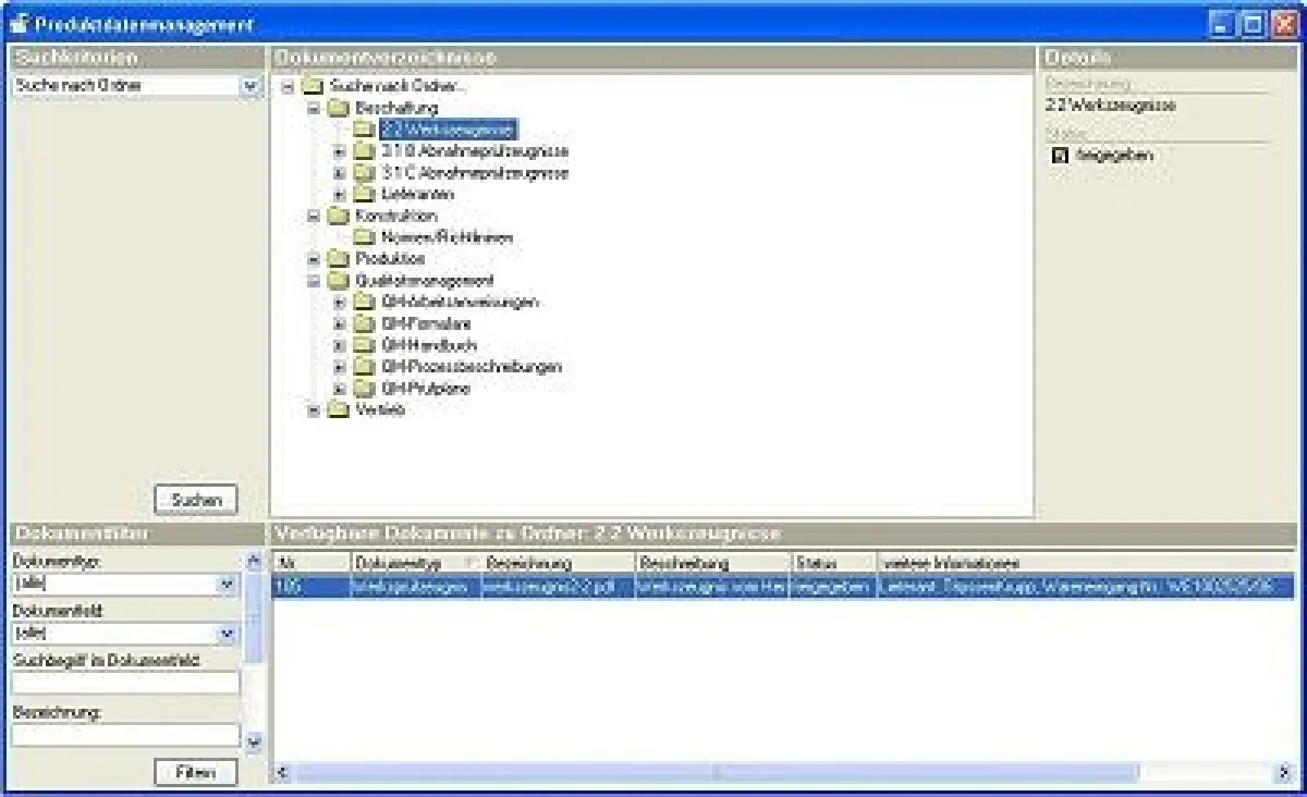 Universelles Datenmanagement für Produktlebenslauf, Produktdaten, Produktionsdaten und beliebigen Dokumenten
