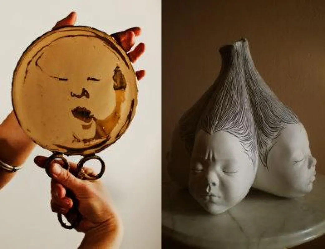 links: Spiegel, 2011, Bronze poliert ? Foto © Robert Vanis rechts: Ich weiß nicht, wie es mir gefäll