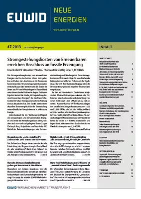 Bild: Stromgestehungskosten von Erneuerbaren erreichen Anschluss an fossile Erzeugung
