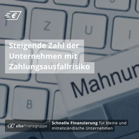Steigende Zahl der Unternehmen mit Zahlungsausfallrisiko Bild: Steigende Zahl der Unternehmen mit Zahlungsausfallrisiko