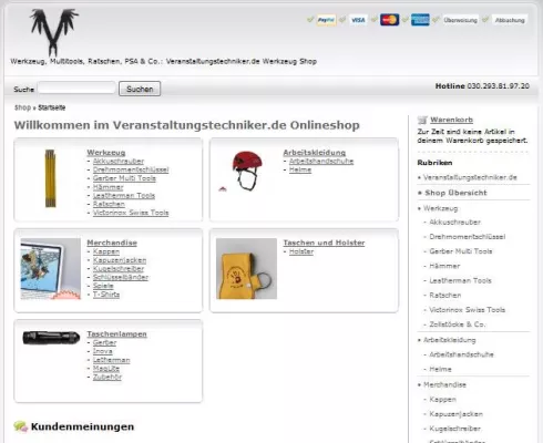 Bild: Echte Männergeschenke im Werkzeugshop
