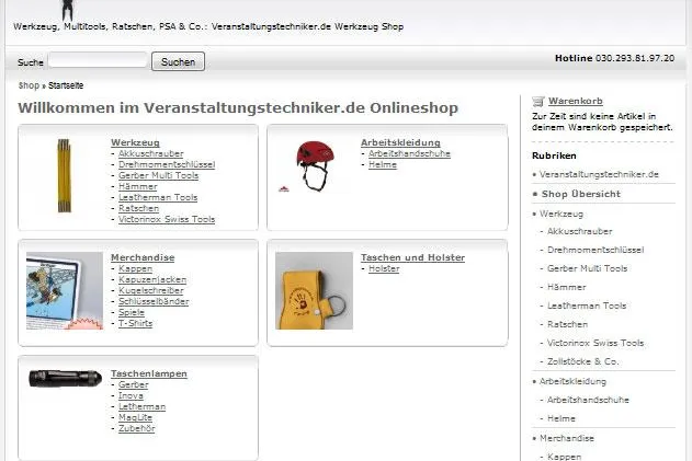 Bild: Echte Männergeschenke im Werkzeugshop