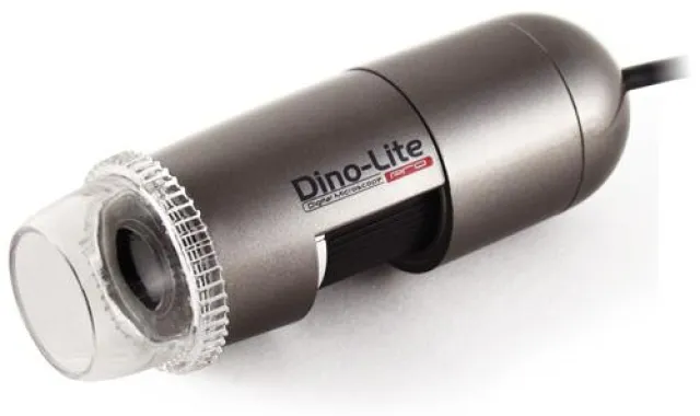 Bild: Dino-Lite Mikroskop mit Polarisationsfilter zur Lichtreflexreduzierung
