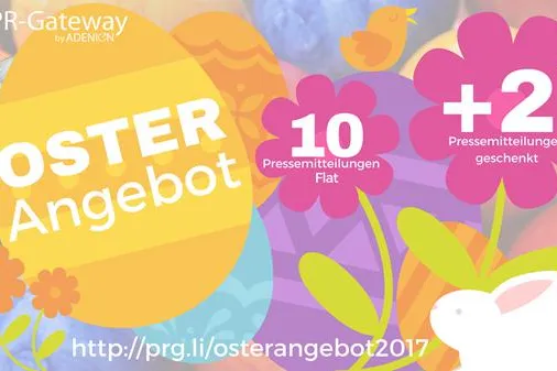 Osterangebot für die Online-PR: 40 % Rabatt auf die Veröffentlichung von Online-Pressemitteilungen Bild: Osterangebot für die Online-PR: 40 % Rabatt auf die Veröffentlichung von Online-Pressemitteilungen