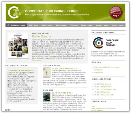 Bild: Blog des Monats - Fach-Jury zeichnet Corporate Publishing Lounge aus