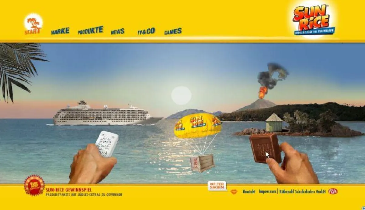 Webseite von SUN RICE