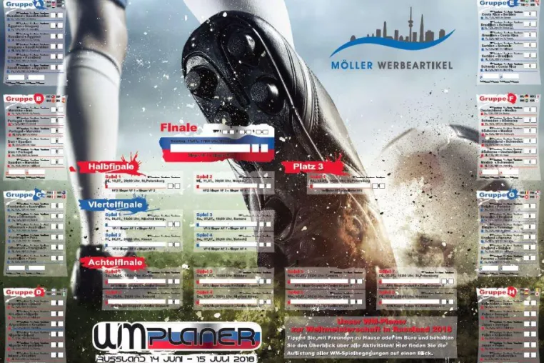 Bild: WM-Spielplan-Poster mit Tippmöglichkeit