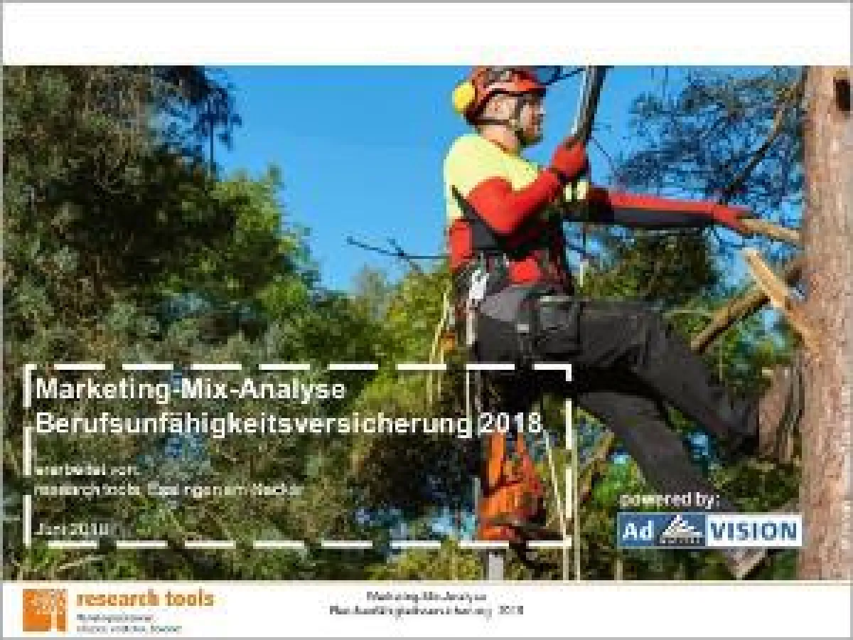 Marketing-Mix-Analyse Berufsunfähigkeitsversicherung 2018