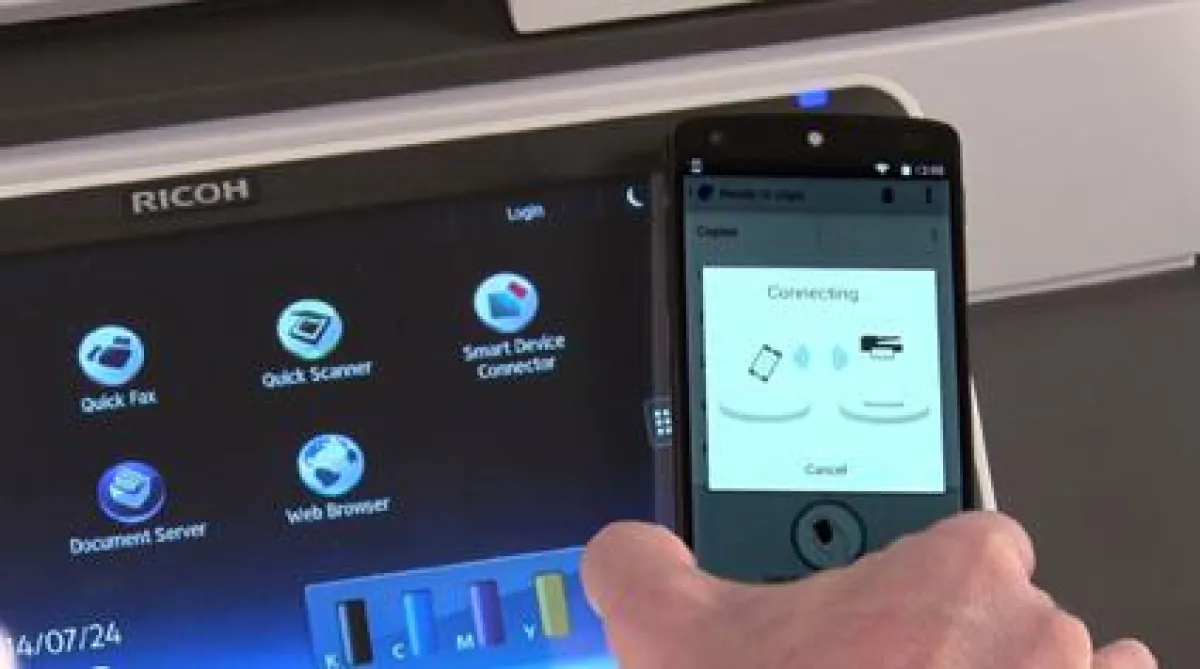 Die App Ricoh Smart Device Connector ermöglicht Anwendern das Drucken, Kopieren, Scannen und Faxen.
