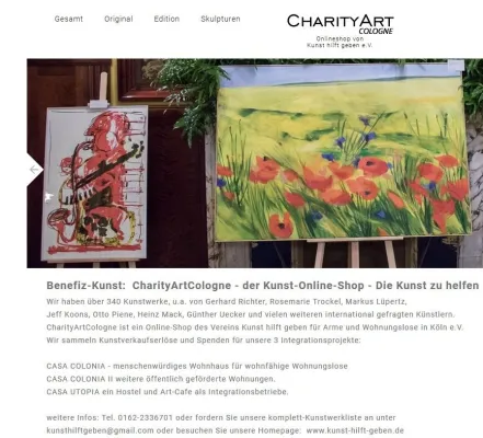 Bild: CharityArt Online-Shop sammelt Geld für Obdachlose