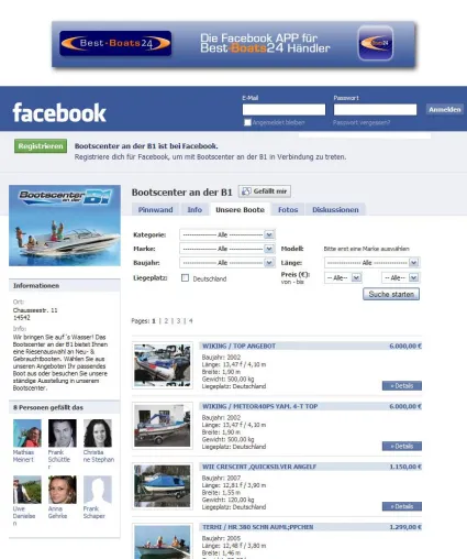 Bild: Best-Boats24 stellt Händler-App für Facebook vor