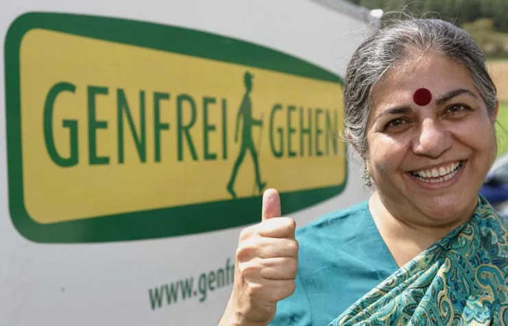 Dr. Vandana Shiva, ausgezeichnet mit dem Alternativen Nobelpreis, wanderte für eine gentechnikfreie Welt Bild: Dr. Vandana Shiva, ausgezeichnet mit dem Alternativen Nobelpreis, wanderte für eine gentechnikfreie Welt