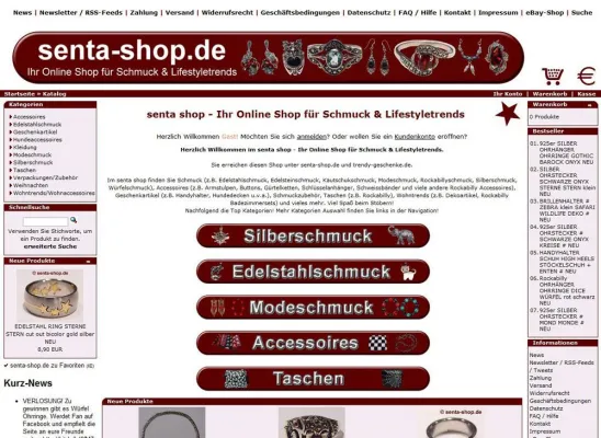 Bild: Gutscheinaktion von senta-shop.de - Ihr Online Shop für Schmuck & Lifestyletrends