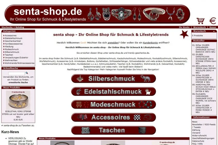 Bild: Gutscheinaktion von senta-shop.de - Ihr Online Shop für Schmuck & Lifestyletrends