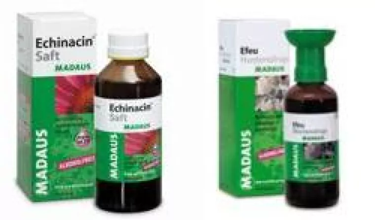 Bild: Echinacin-Saft senkt die Rezidivrate – Efeu Hustensirup Madaus wirksam und gut verträglich