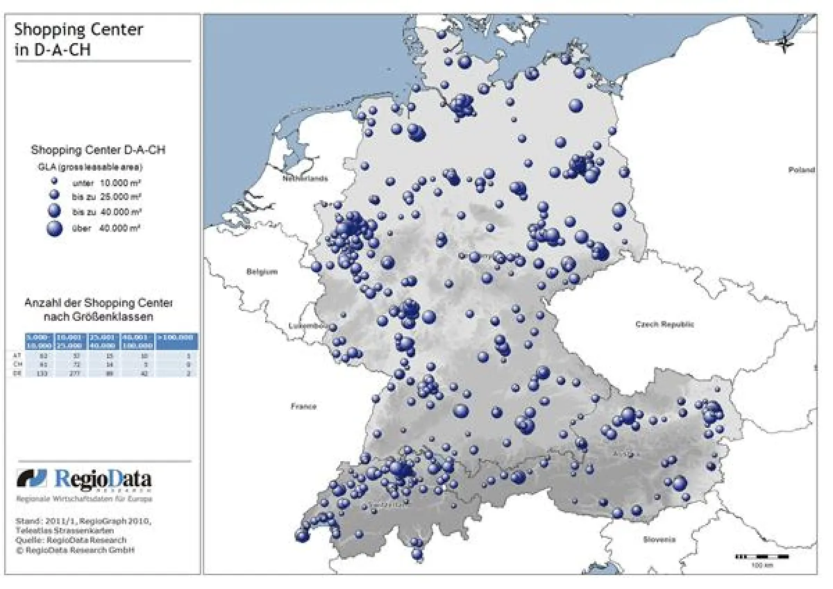 Shopping Center in D-A-CH