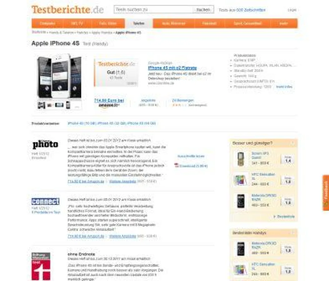 Das neue Webdesign von Testberichte.de