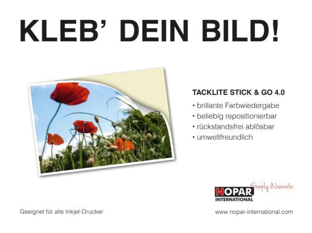 Kleb Dein Bild! - Tacklite Stick & Go 4.0