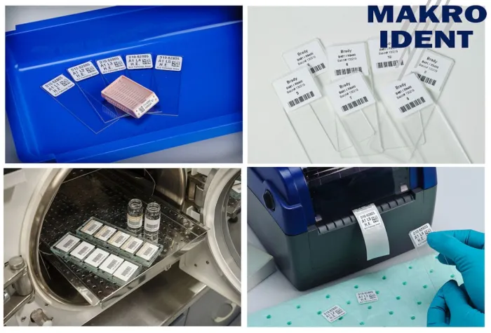 Bild: Robuste Laboretiketten für zuverlässige Objektträger-Kennzeichnung 