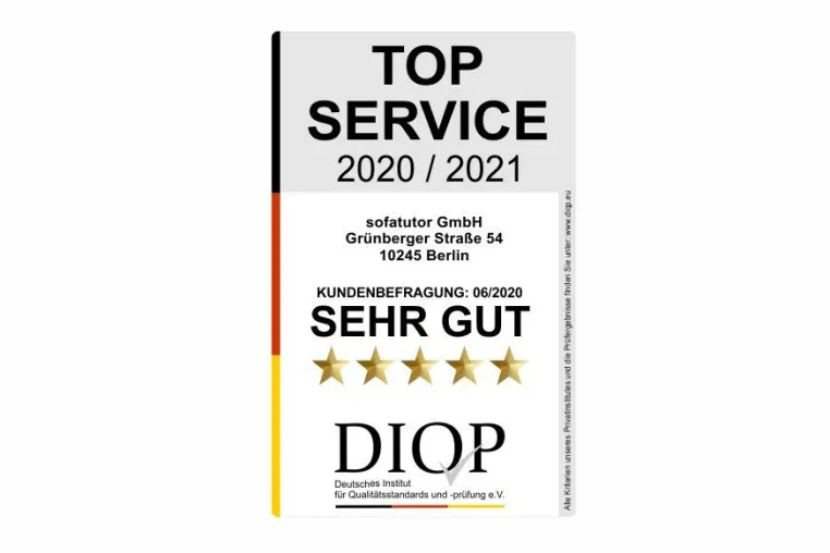 Bild: Servicesiegel an die digitale Lernplattform Sofatutor vergeben