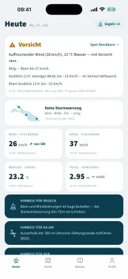 Bild: Ein See, drei Länder, sieben Sportarten: App bündelt Sturmwarnungen für den Bodensee