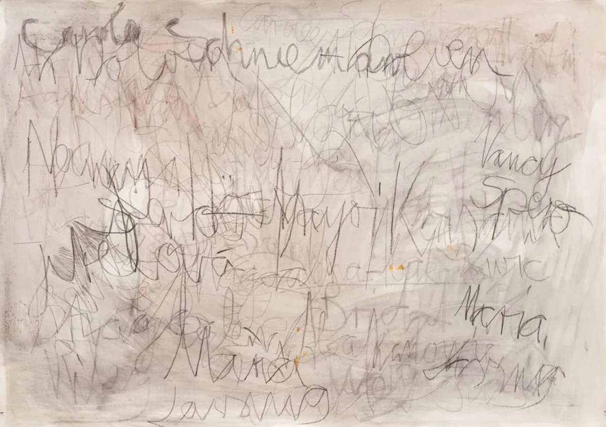 hommage · 2012 · Bleistift, Kreide, Pastell auf Papier · 84 x 119 cm