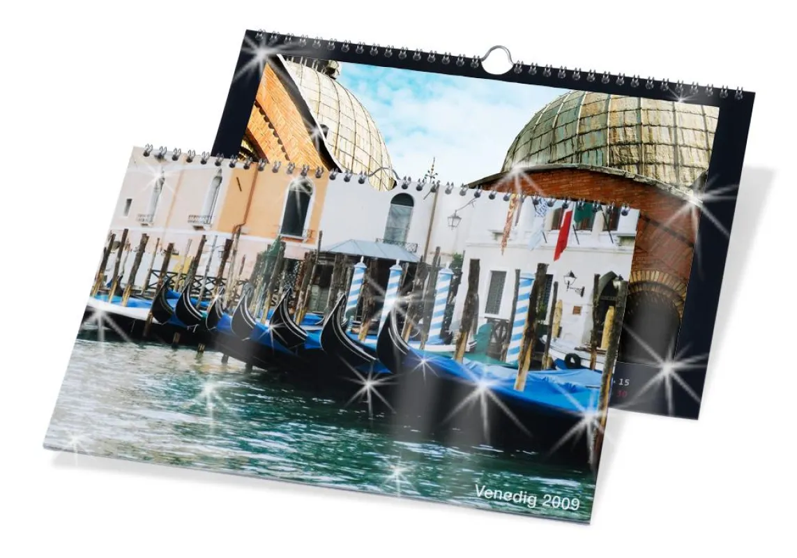 premium Kalender - strahlende Oberflächen durch Hochglanzlackierung