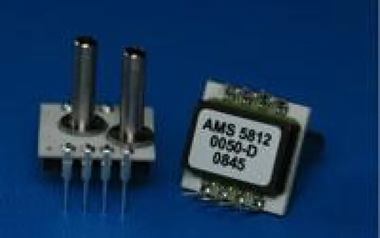 Bild: Ratiometrischer Druckaufnehmer (AMS 5812) mit Analogausgang und I²C-Interface im Bereich von 0,15 bis 100 PSI