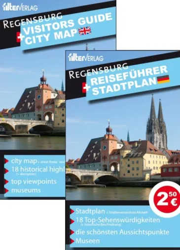 Neu im Handel: 2in1 Stadtplan+Reiseführer für Regensburg erschienen Bild: Neu im Handel: 2in1 Stadtplan+Reiseführer für Regensburg erschienen